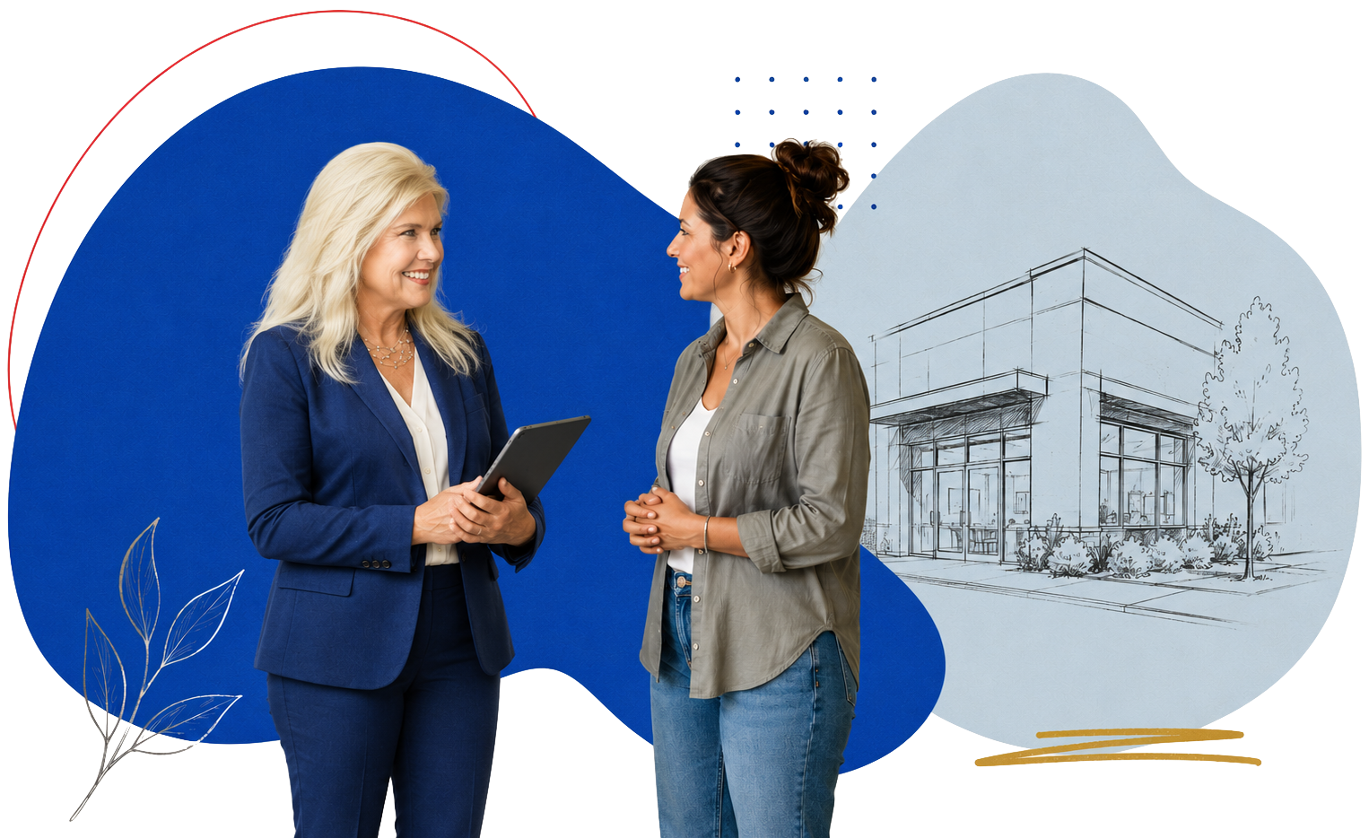 Liberty Savings Bank commercial lending — local banker meeting with business owner