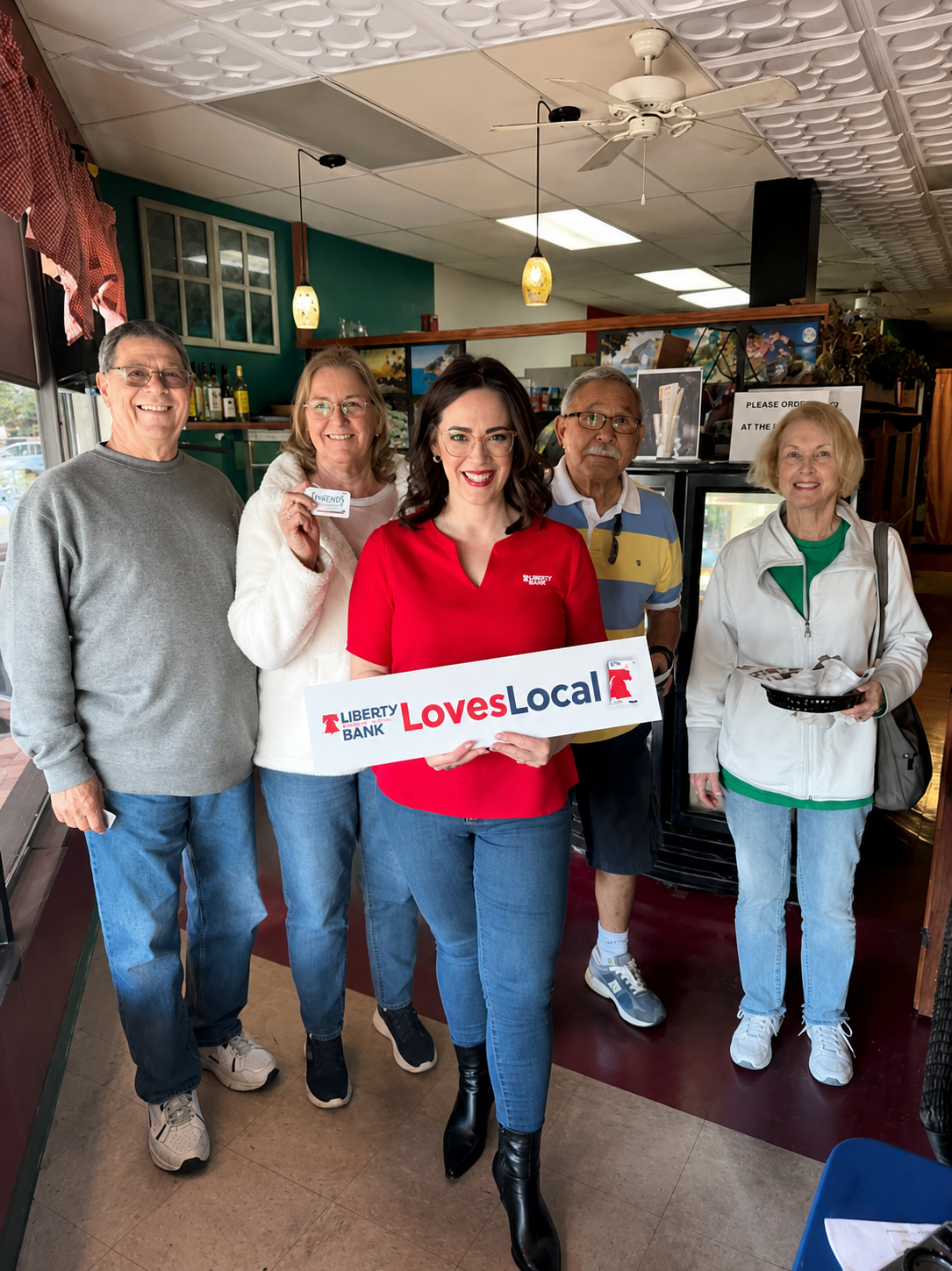 Liberty Savings Bank team at a community pop-up event
